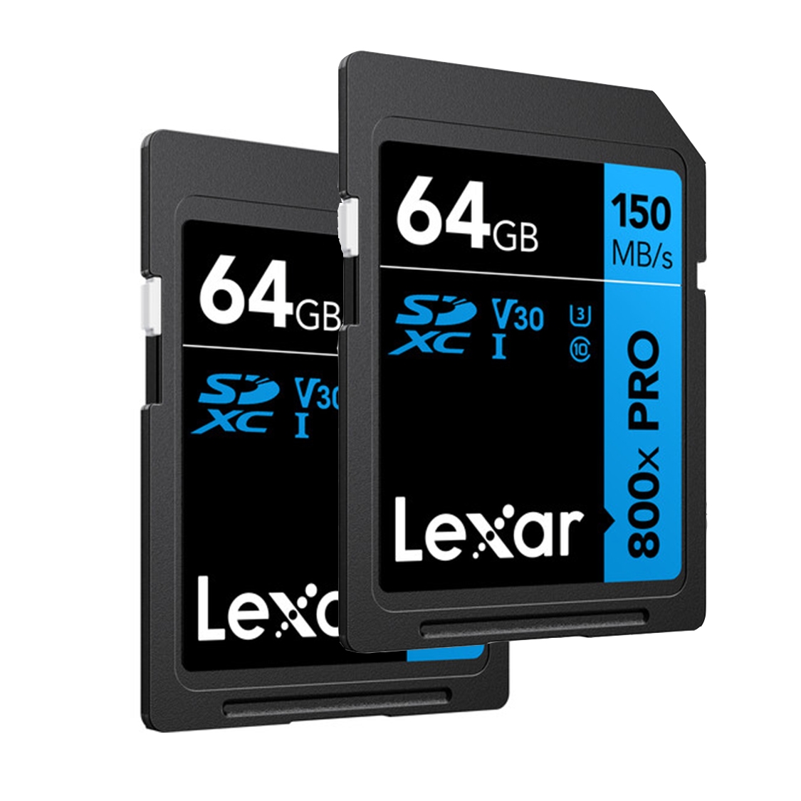 Lexar 64GB High-Performance 800x PRO UHS-I SDXC V30 150MB/s Memory Card (2 Pack)