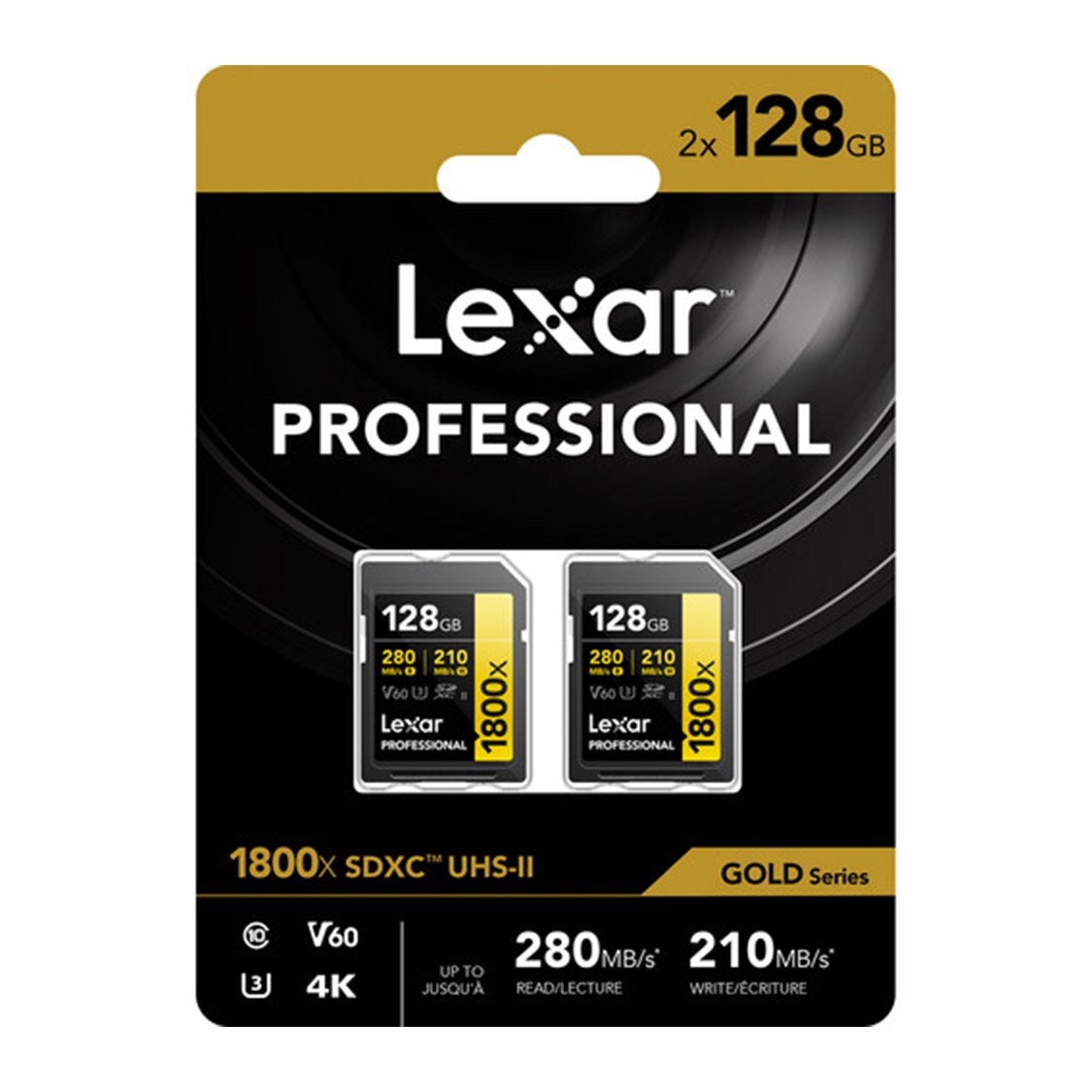 Lexar Pro 1800X SDXC UHS-II 128GB Memory Card (2 Pack)