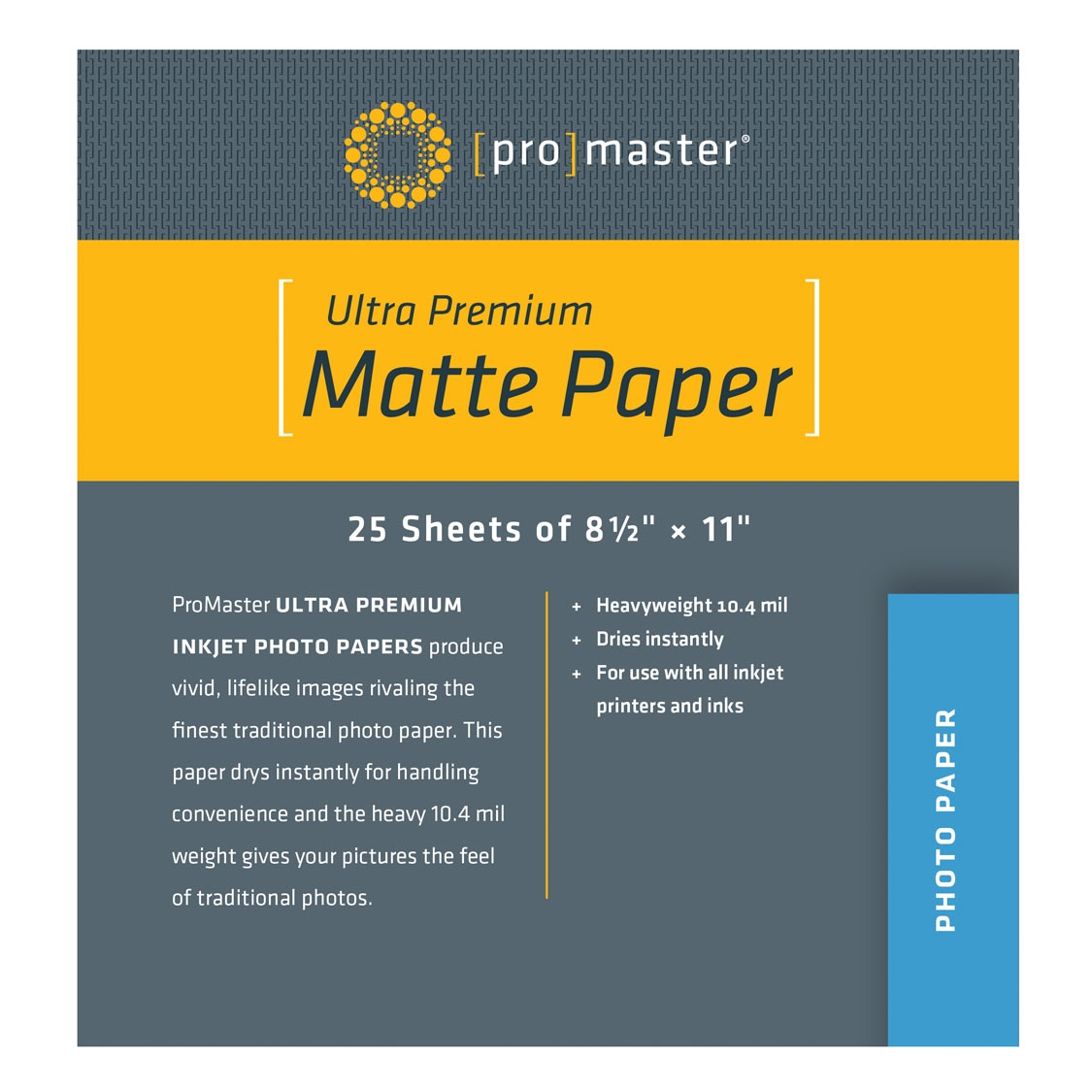 Promaster 8.5x11-inch Matte Paper (25 sheets)