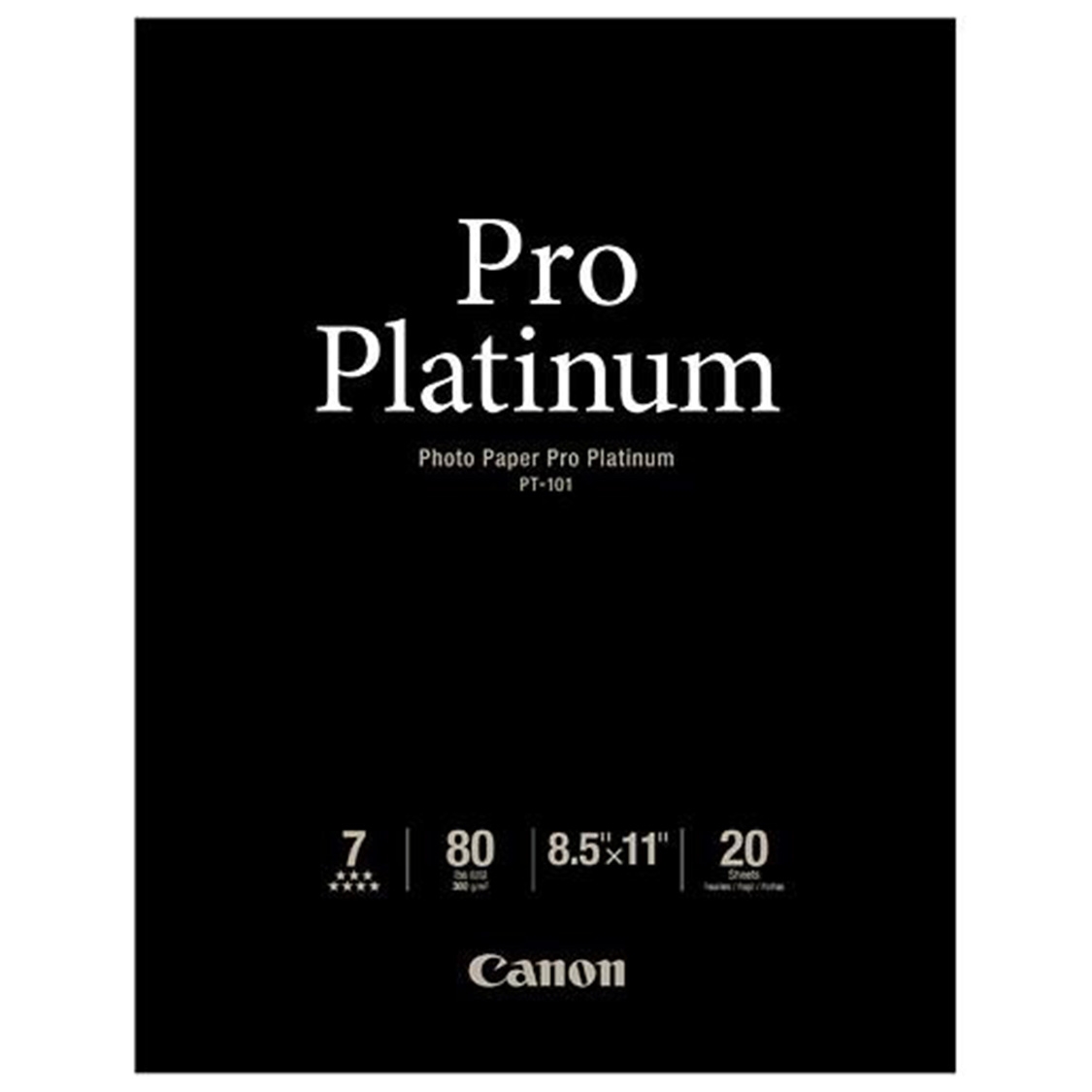 Canon Pro Platinum Photo Paper (8.5x11 Inch, 20 Sheets)