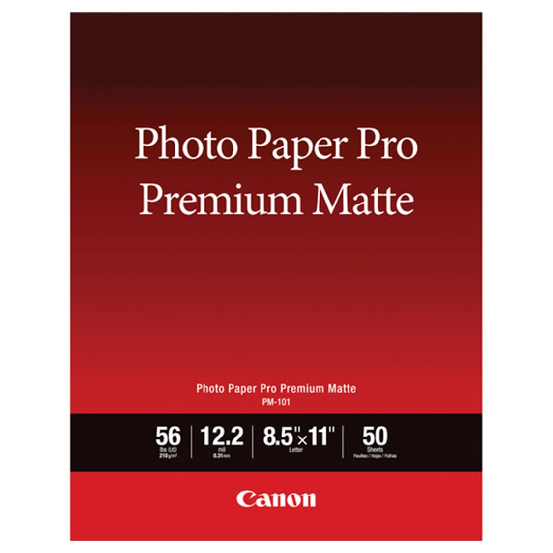 Canon PM-101 Pro Premium Matte Photo Paper (8.5x11 Inch, 50 Sheets)