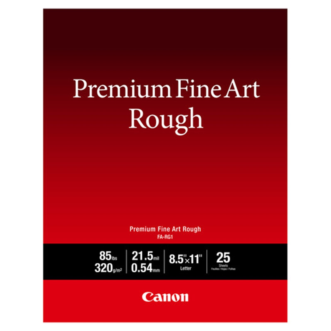 Canon FA-RG1 Premium Fine Art Rough Photo Paper (8.5x11 Inch, 25 Sheets)