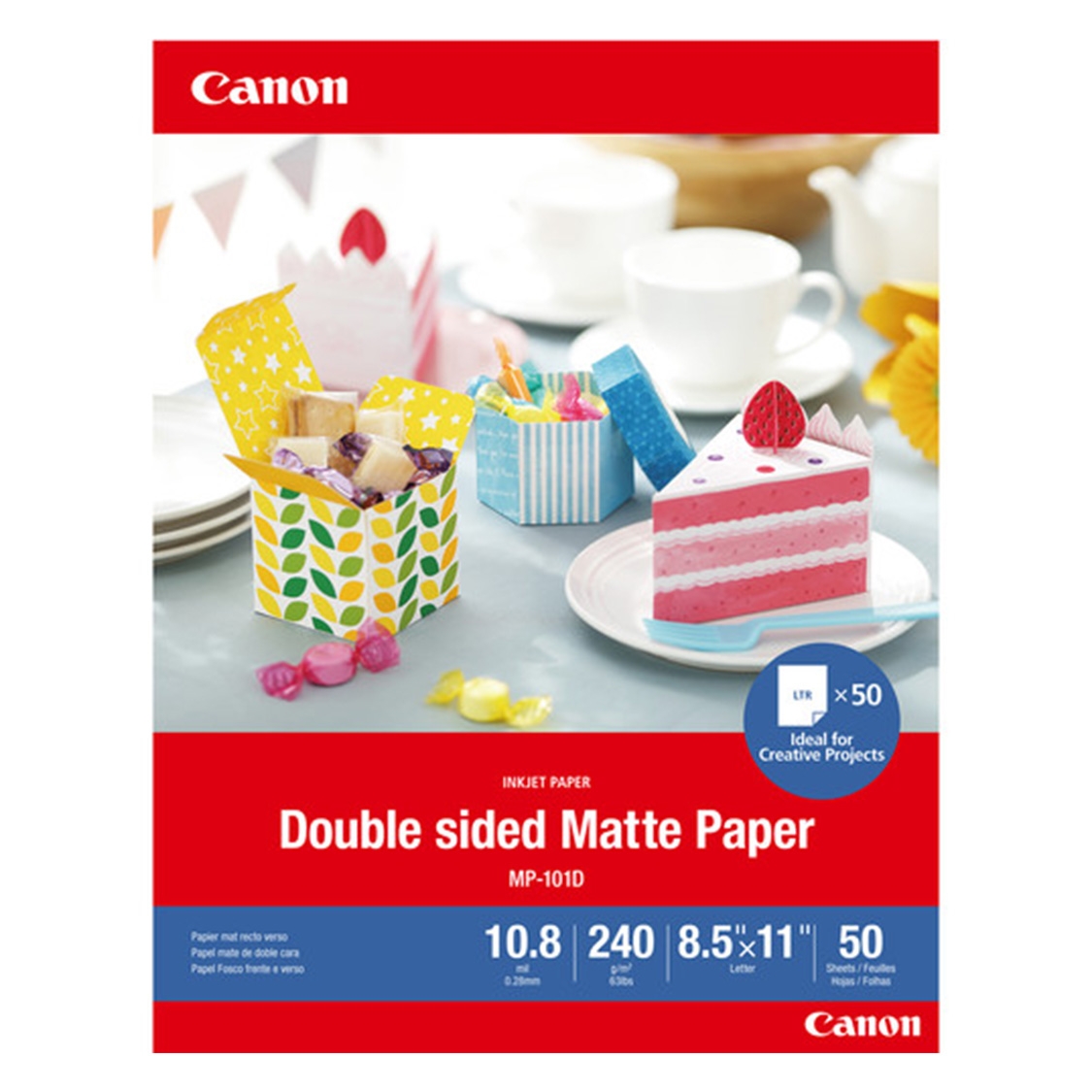 Canon MP-101D Double-Sided Matte Photo Paper (8.5x11 Inch, 50 Sheets)