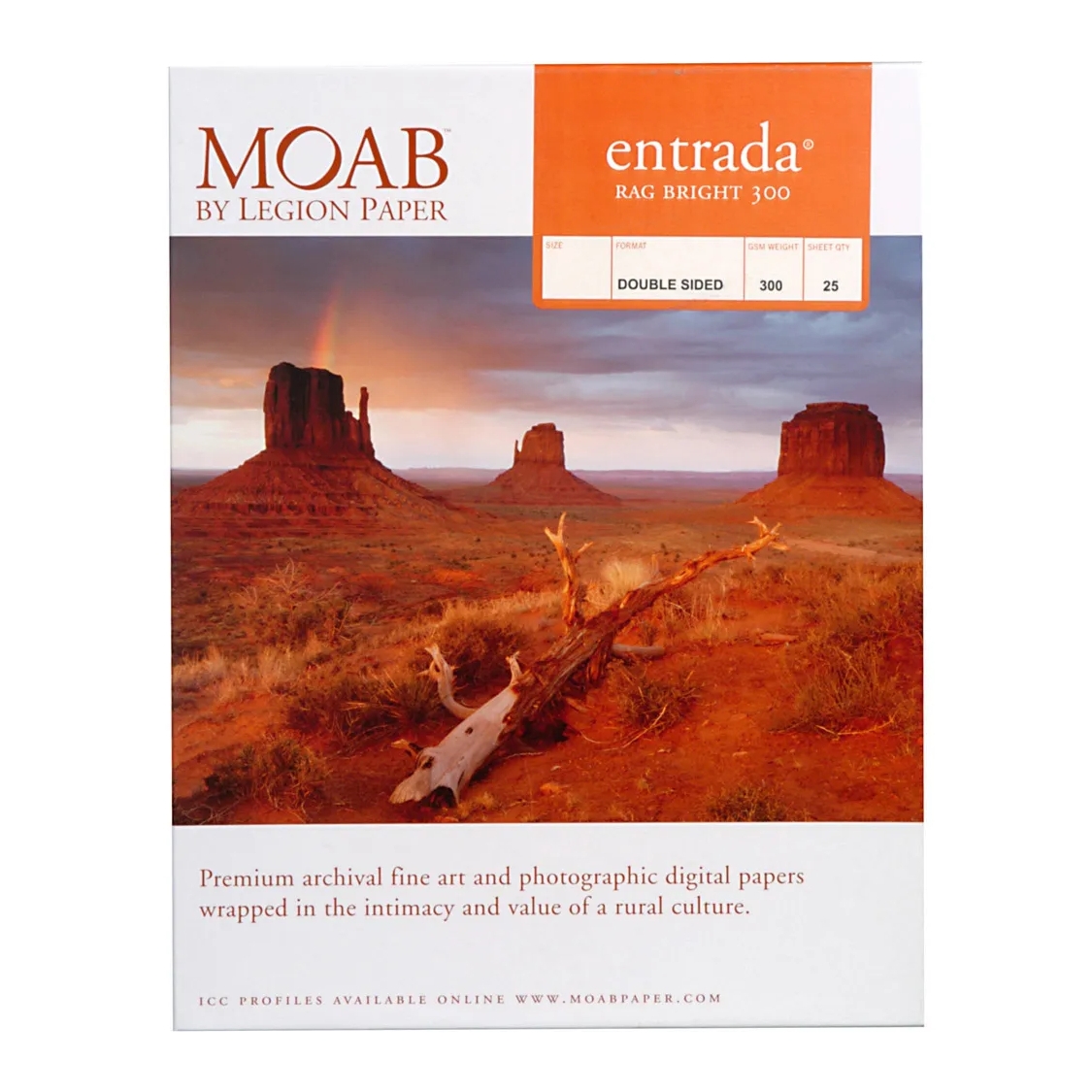MOAB Entrada Rag Bright 300 Paper (5x7 Inch, 25 Sheets)