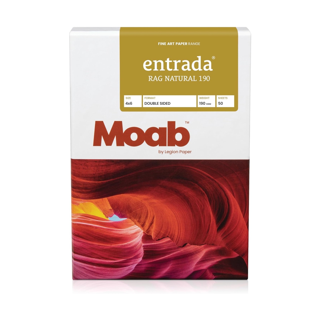 MOAB Entrada Rag Natural 190 (4x6 Inch, 50 Sheets)