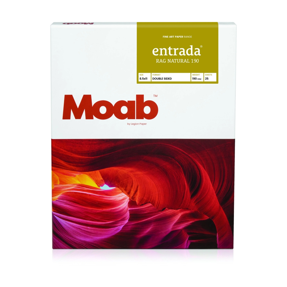 MOAB Entrada Rag Natural 190 (8.5x11 Inch, 25 Sheets)