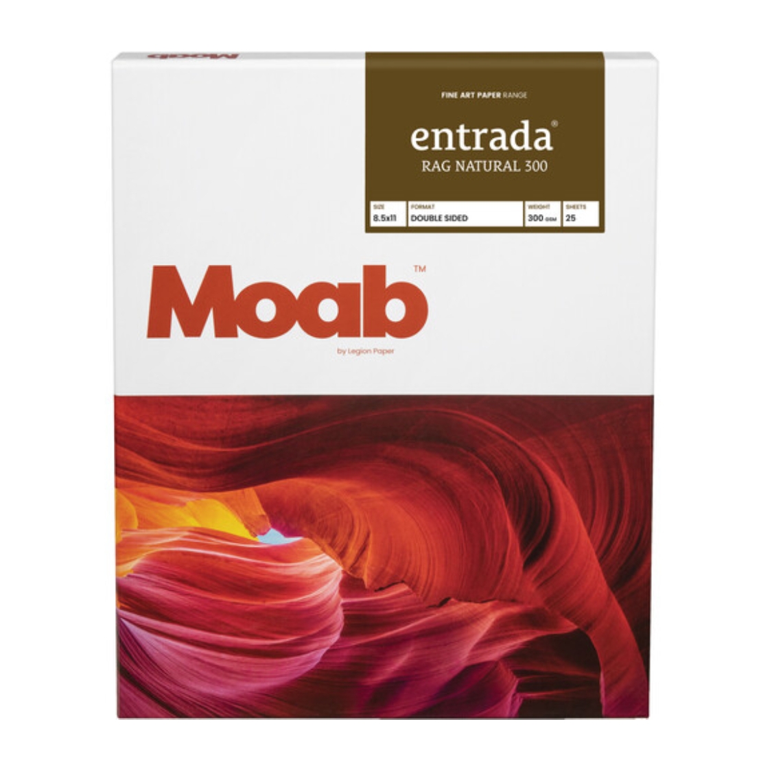 MOAB Entrada Rag Natural 300 Paper (8.5x11 Inch, 25 Sheets)
