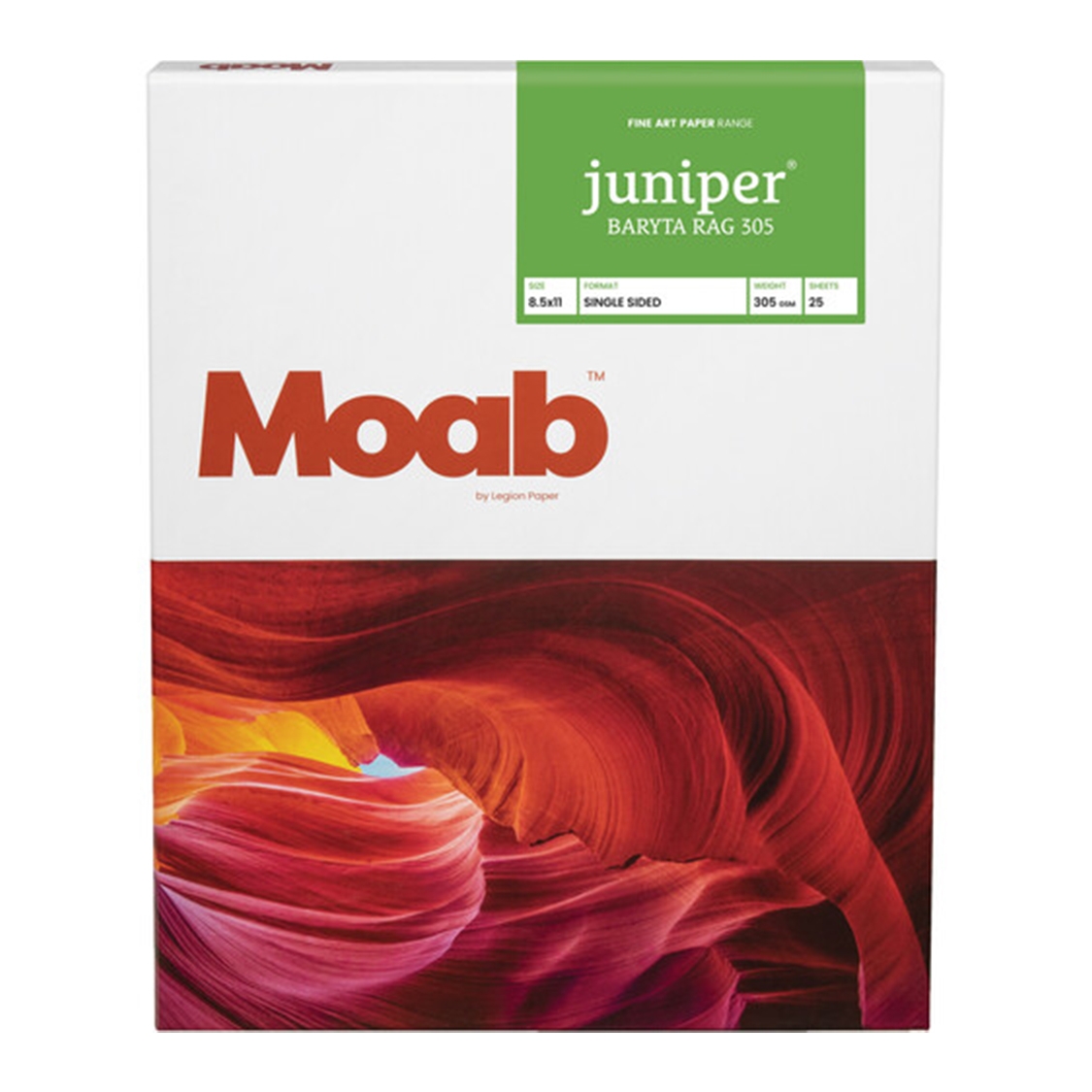 MOAB Juniper Baryta Rag 305 Paper (8.5x11 Inch, 25 Sheets)