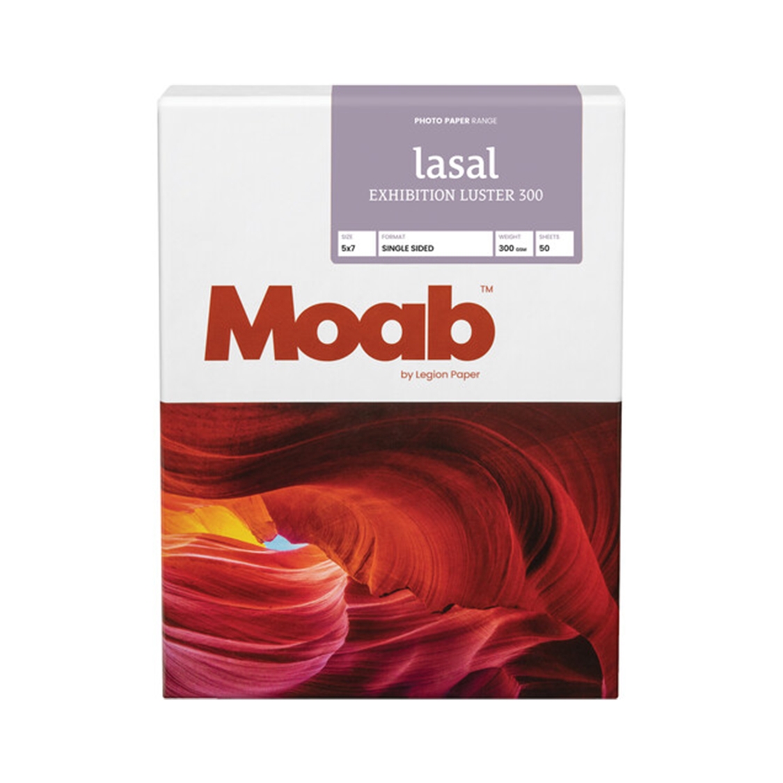MOAB Lasal Exhibition Luster 300 Paper (5x7 Inch, 50 Sheets)