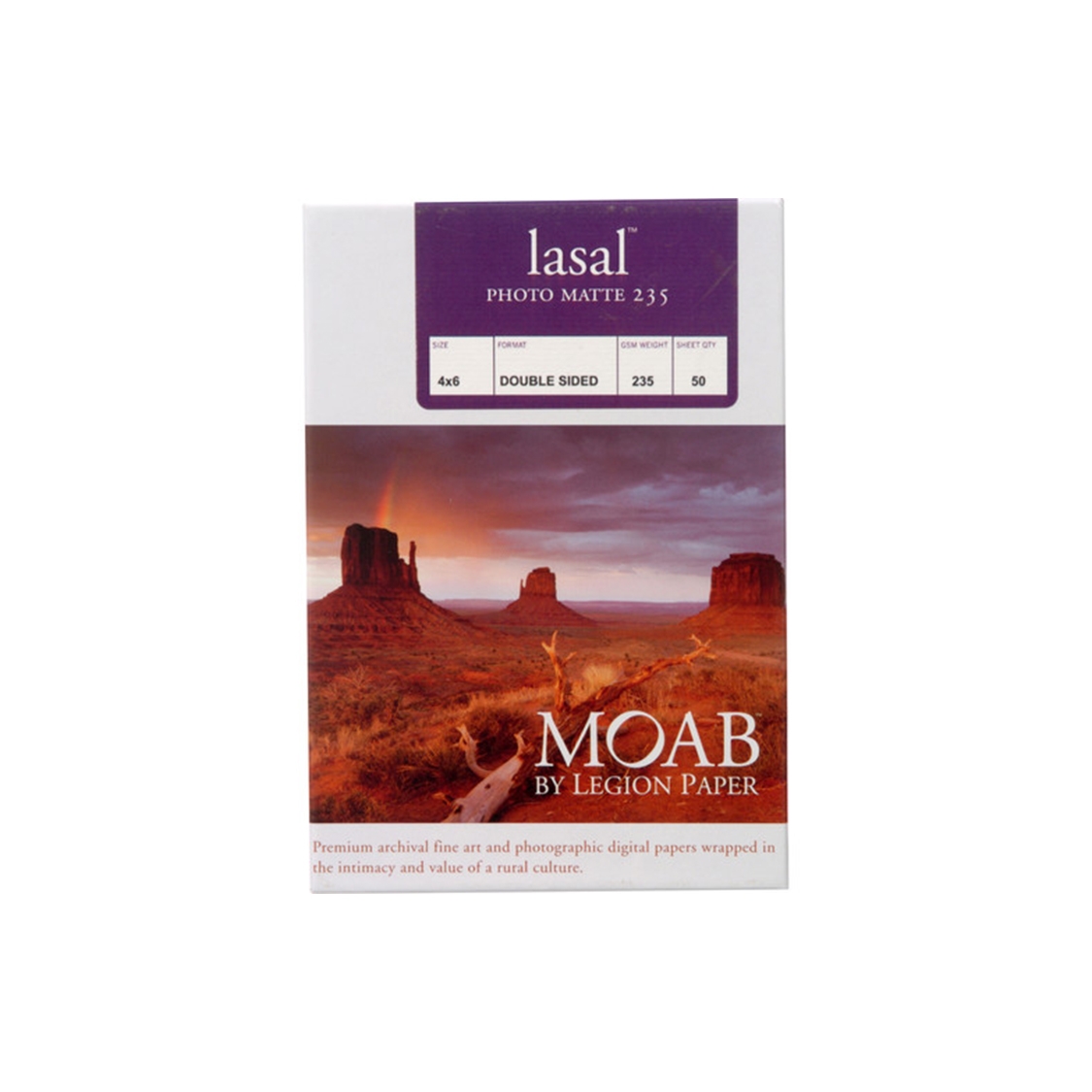 MOAB Lasal Photo Matte 235 Paper (4x6 Inches, 50 Sheets)