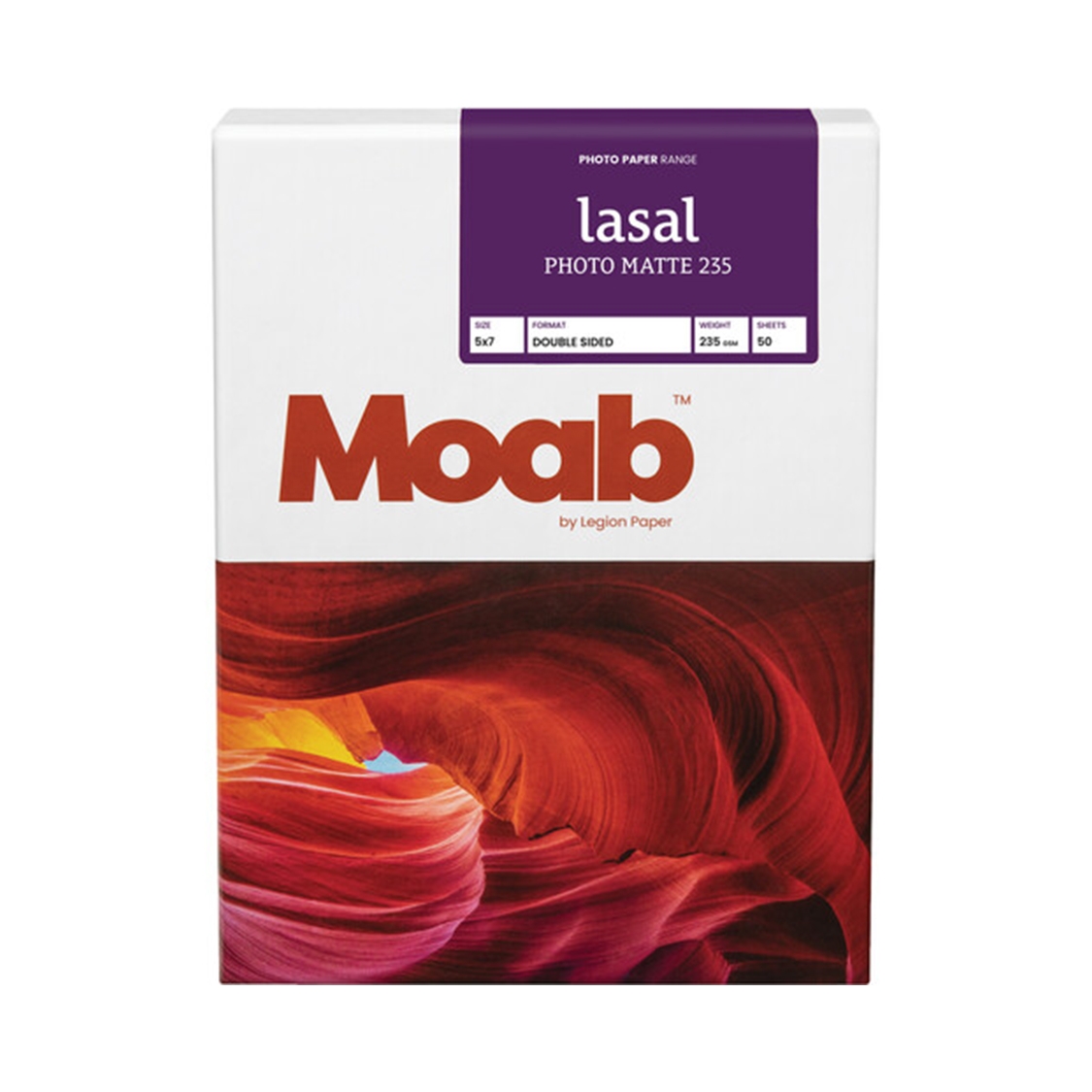 MOAB Lasal Photo Matte 235 Paper (5x7 Inch, 50 Sheets)
