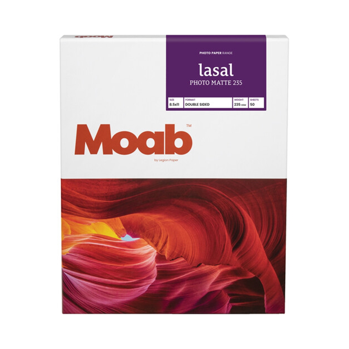 MOAB Lasal Photo Matte 235 Paper (8.5x11 Inch, 50 Sheets)