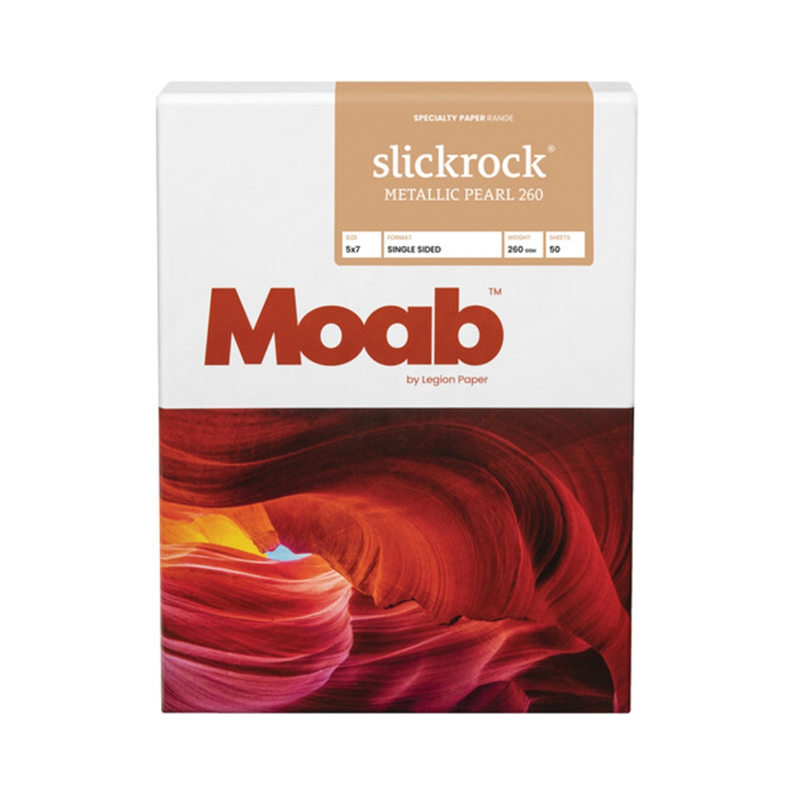 MOAB Slickrock Metallic Pearl 260 Paper (5x7 Inches, 50 Sheets)