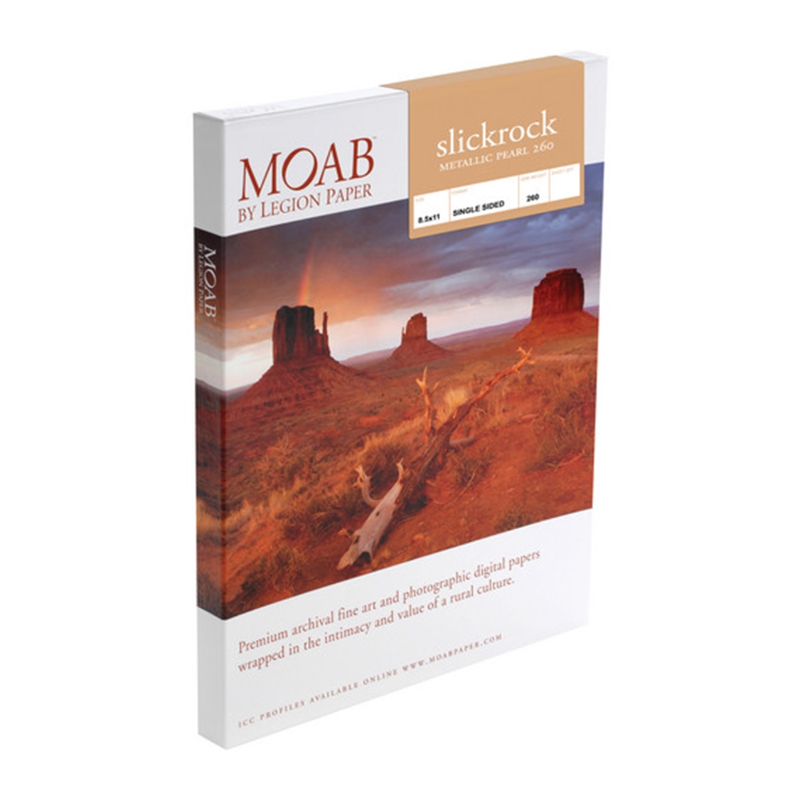MOAB Slickrock Metallic Pearl 260 Paper (8.5x11 Inches, 25 Sheets)