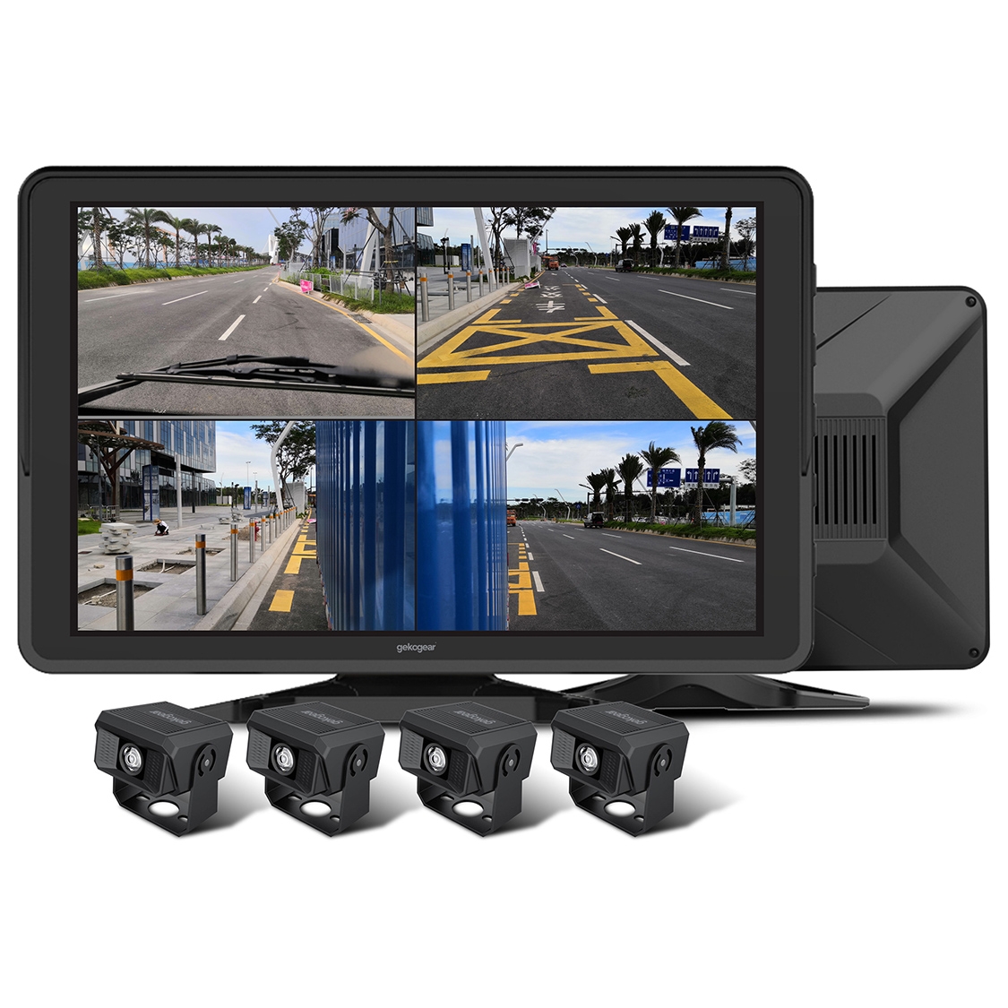 GekoGear Orbit T100 4-Channel 1080P Dash Cam For Commercial Trucks