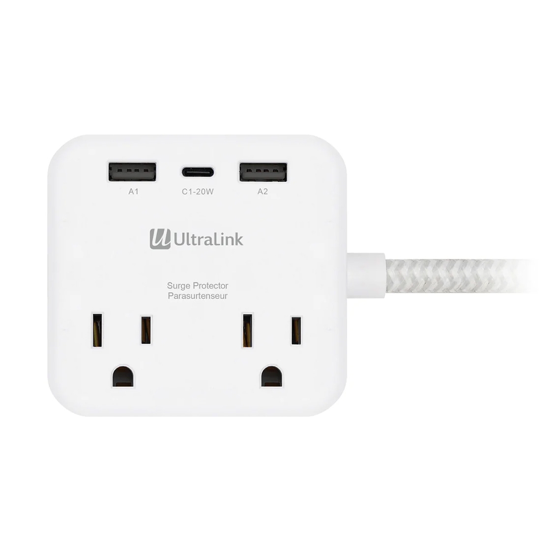 Ultralink Performance Surge Protector 2 AC Outlet & 3 USB Ports