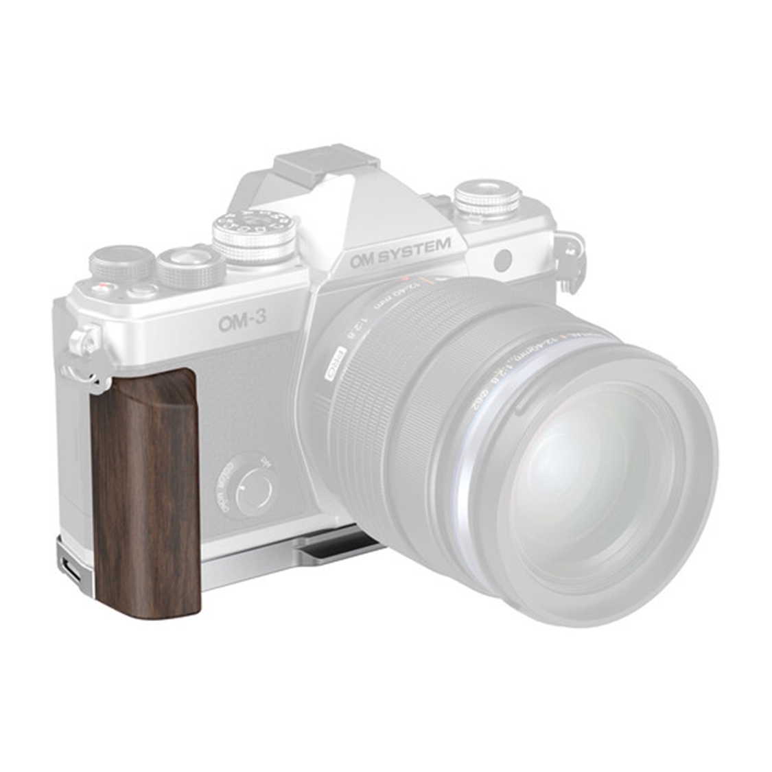 SmallRig L-Shaped Mount Plate with Wooden Handle for OM System OM-3 (5563)