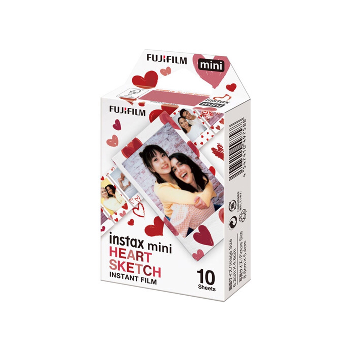 Fujifilm Instax Mini Heart Sketch Instant Film (10 Exposures)