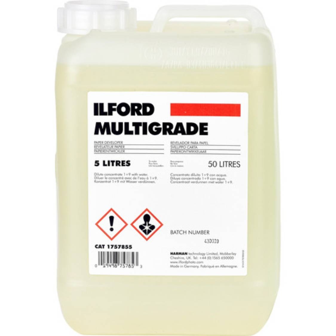 Ilford Multigrade Black & White Paper Developer (5L)