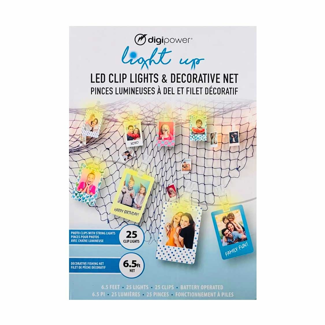 Digipower Light Up LED Clip Lights & Decor Net