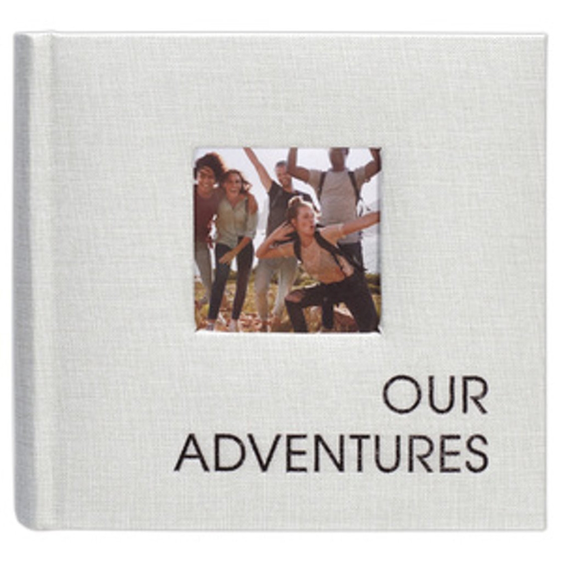 Malden 1-Up 4x6 Our Adventures Grey Fabric Photo Album
