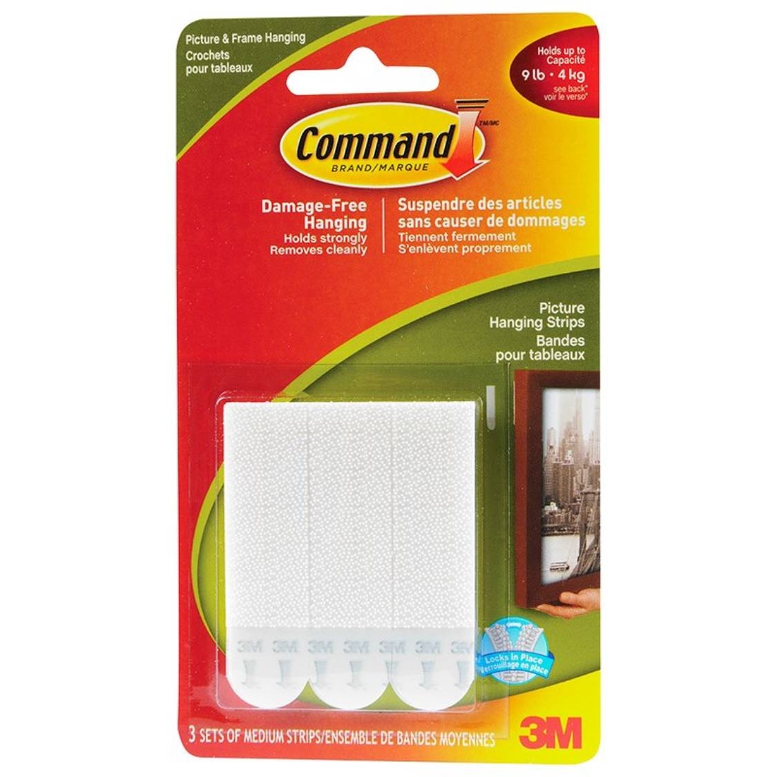 Command Large Picture Hanging Strips, 4 Sets 