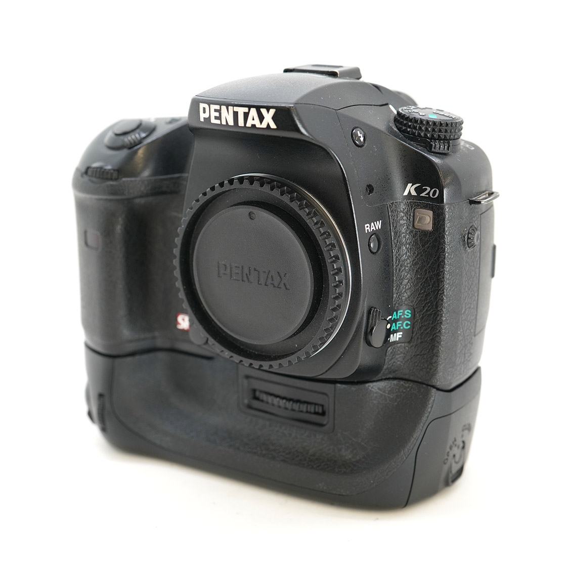 Pentax K20D DSLR Camera Body with D-BG2 Battery Grip (EX) Used