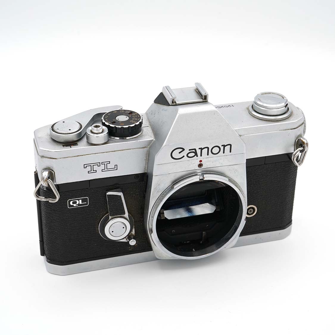 Canon TL QL 35mm Film SLR Camera Body (As-Is - Engraved on Bottom) Used