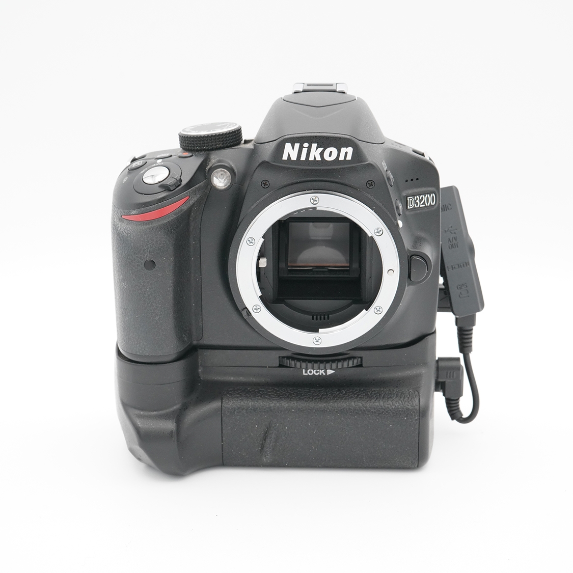 Nikon D3200 DSLR Camera Body with Battery Grip (SC 33053) Used