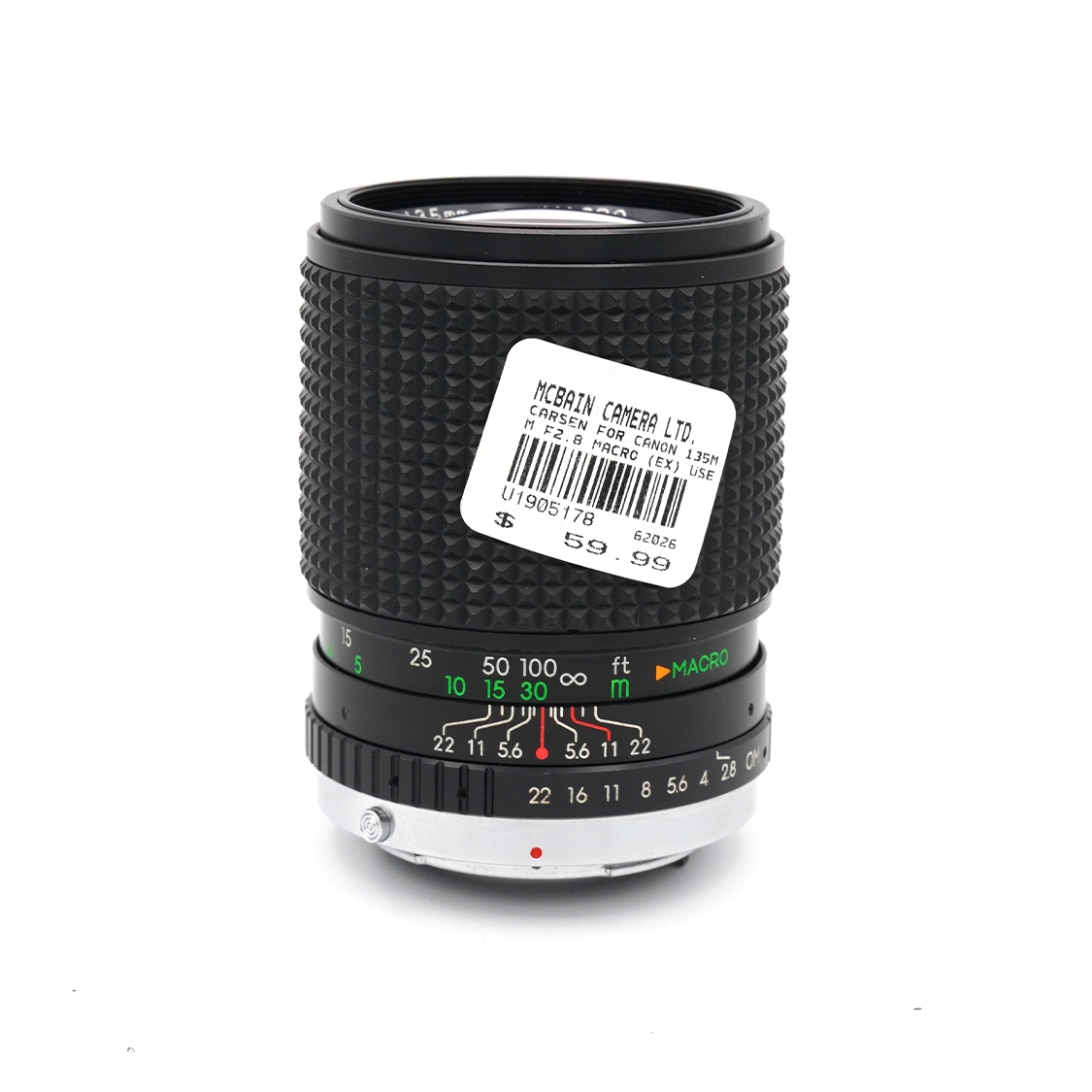 Carsen 135mm F2.8 Used Macro Lens for Canon FD Mount
