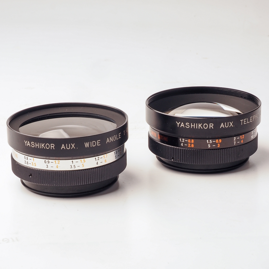 Yashikor Aux. Wide Angle & Telephoto Lenses (Y411) (EX+) Used