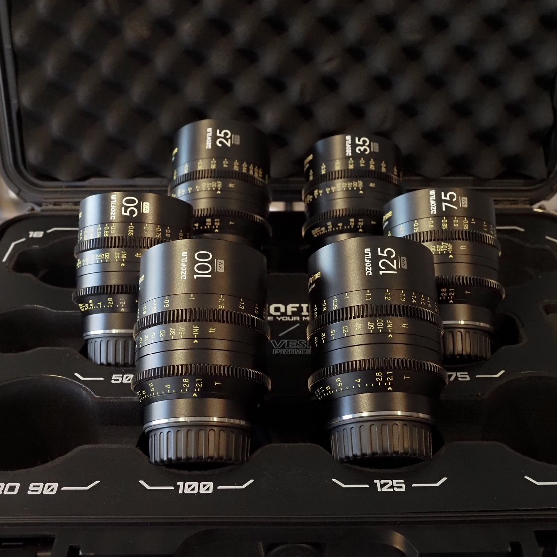 C/EF Dzofilm Vespid Prime 6 Lens Kit (25,35,50,75,100,125 )(LN-) Used Lenses For Canon EF
