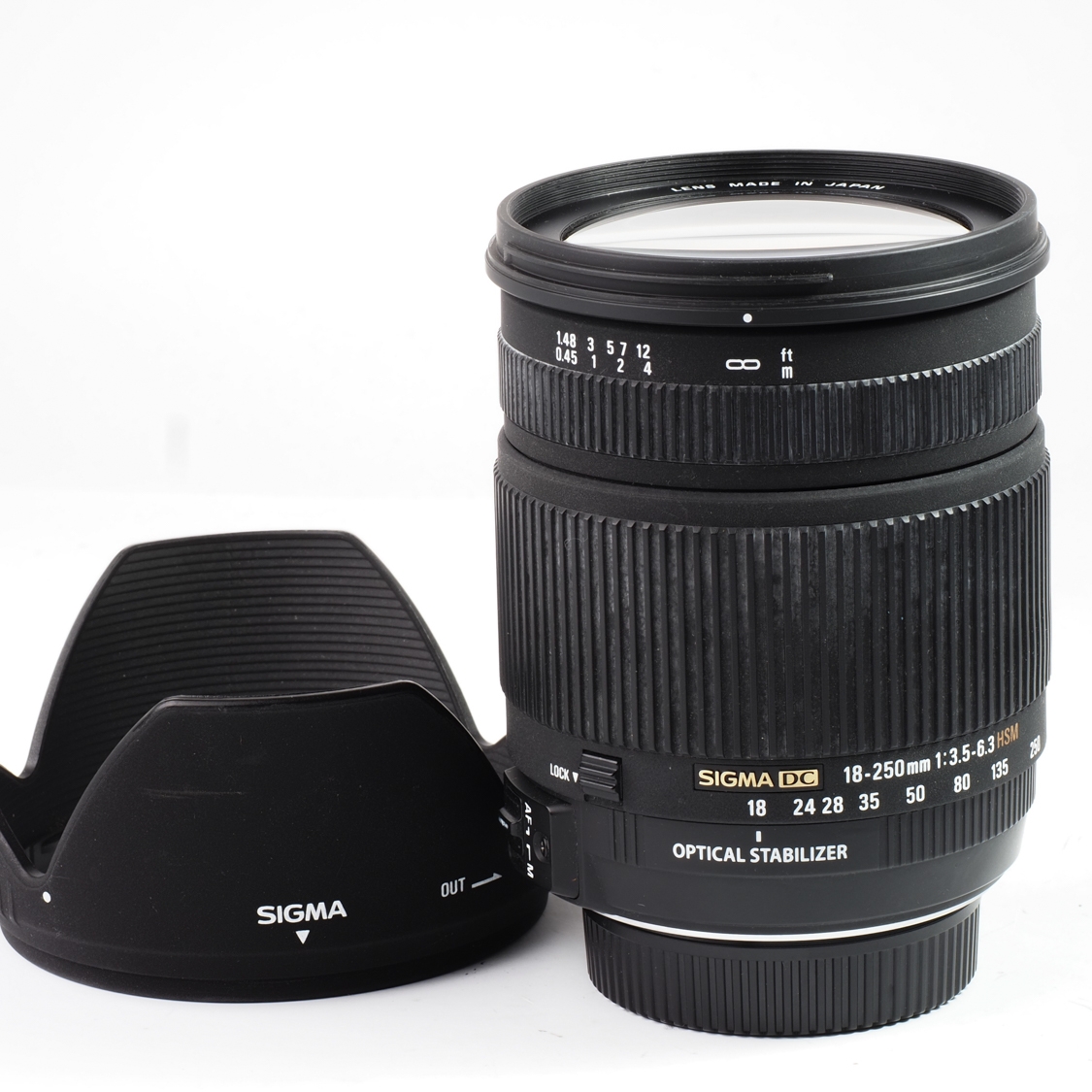N/AF Sigma DC 18-250mm F3.5-6.3 HSM OS (AS IS)(MF ONLY) Used
