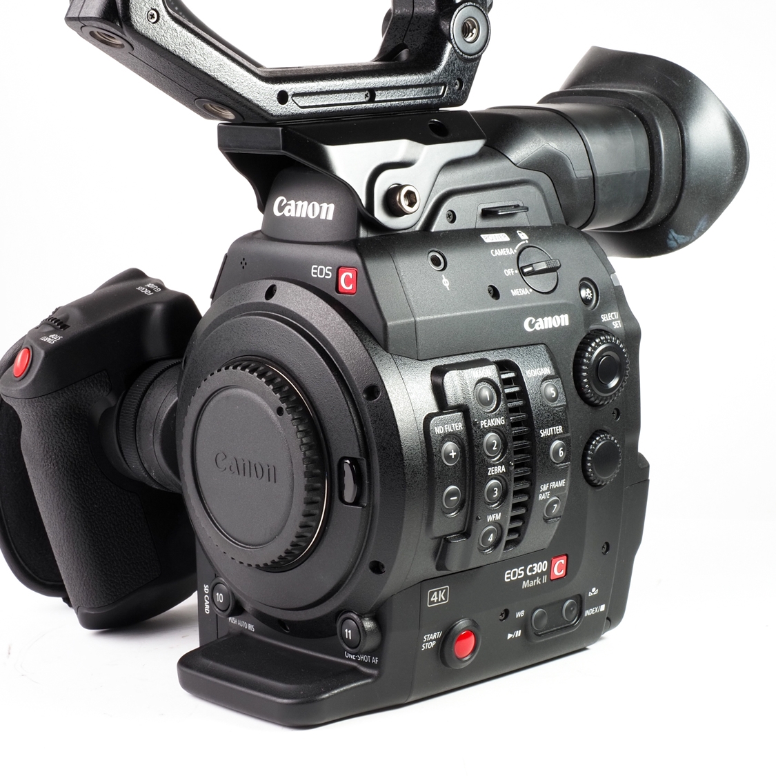 Canon EOS C300 Mark II (EX+)(16hrs)(EF-Mount) + Angelbird256GB CFAST + Ikan OYB240 Onyx Light W/Stand (x2) Used Cinema Camera Kit