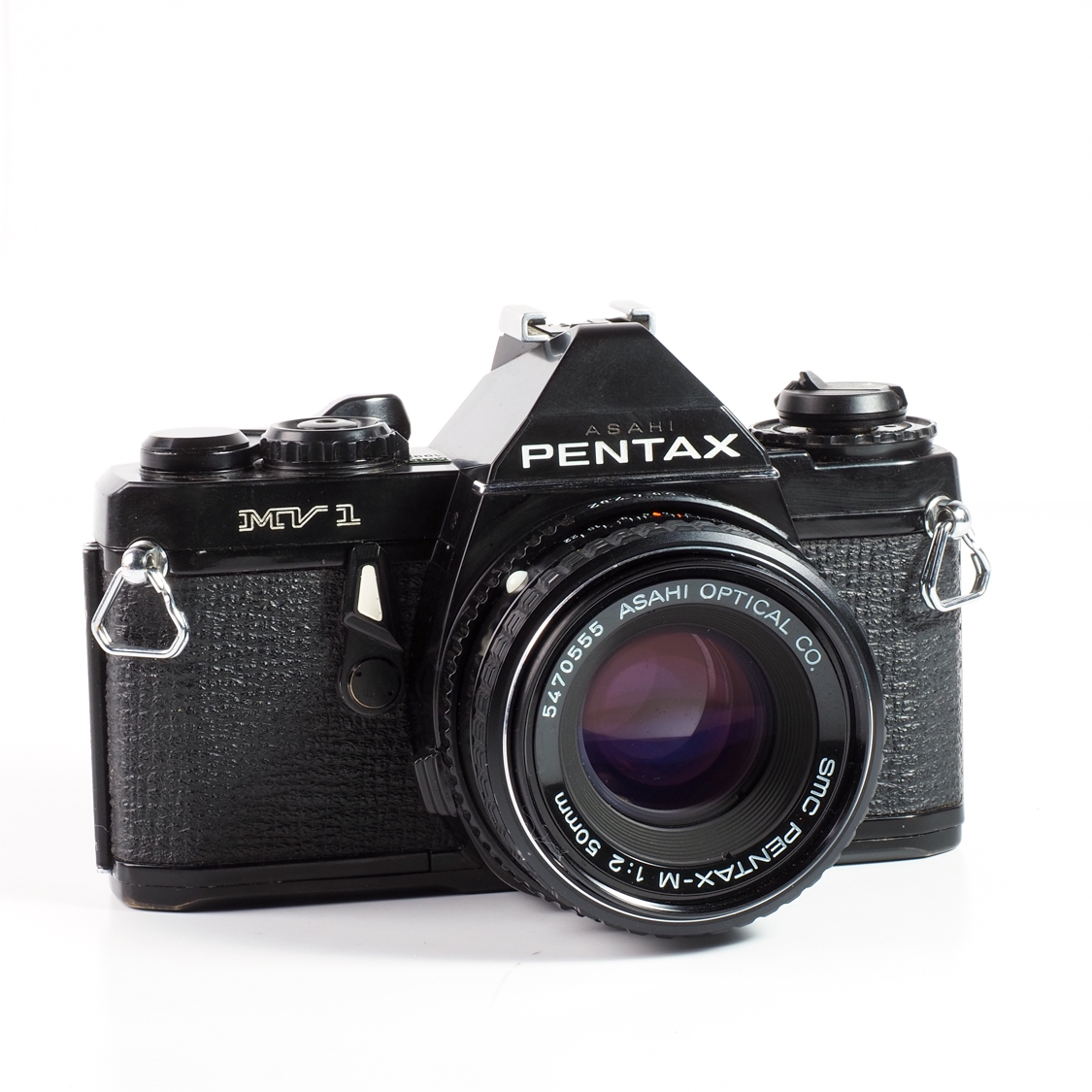 Pentax MV1 + Pentax-M 50mm F2 (BGN)(New Seals) Used Film Camera