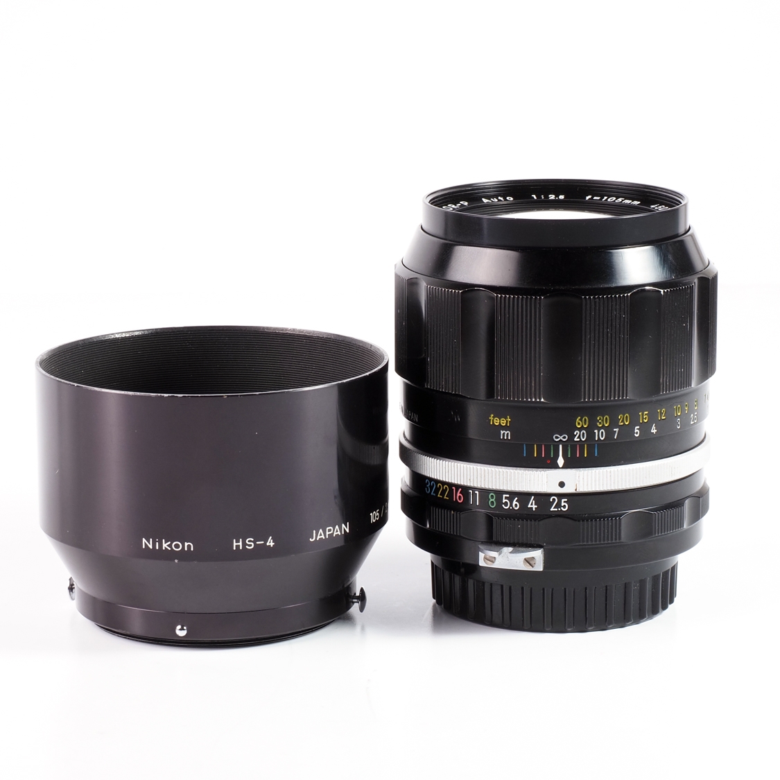 N/NAI Nikon Nikkor-P 105mm F2.5 Auto + Hood (BGN) Used