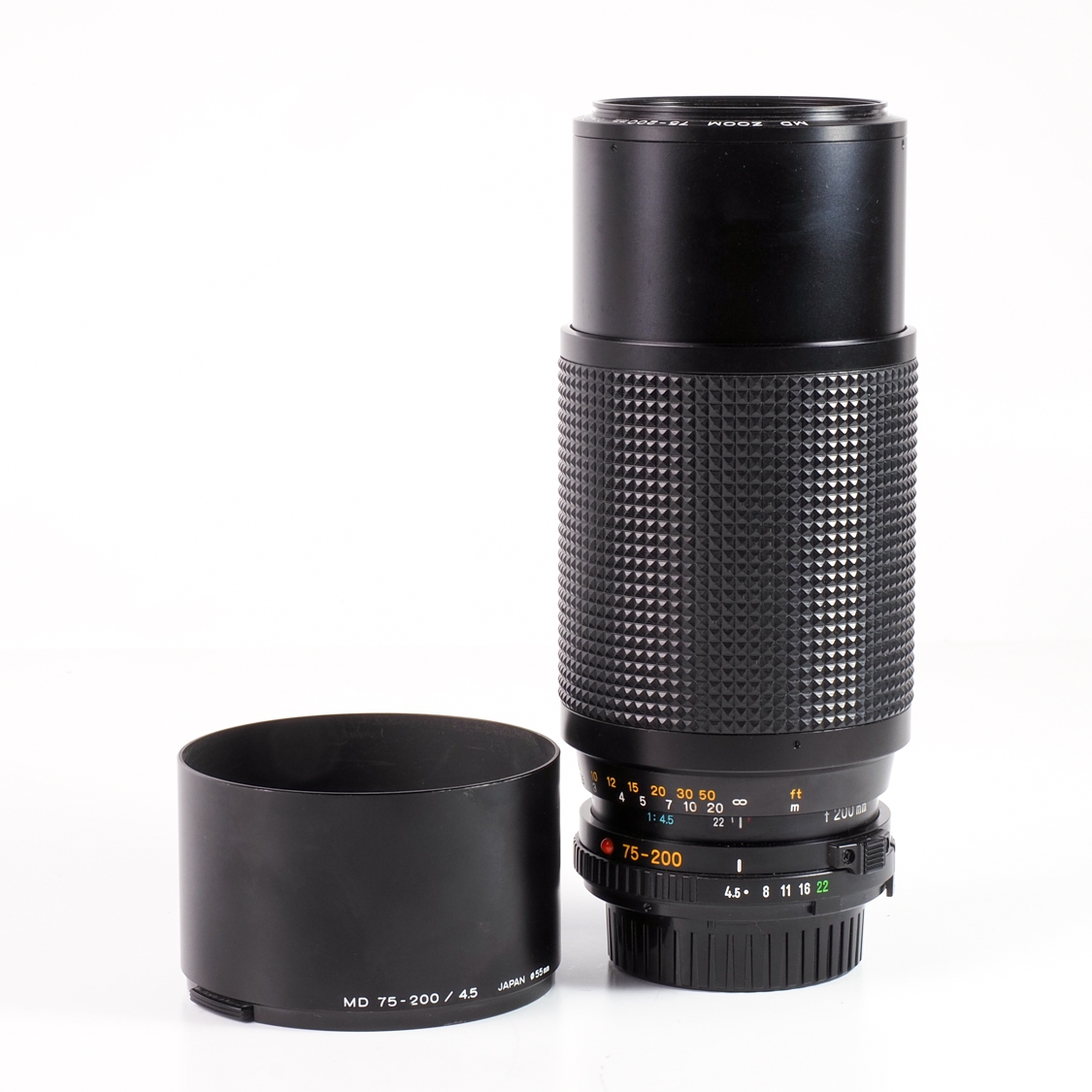M/MD Minolta MD Zoom 75-200mm F4.5 + Hood (BGN) Used