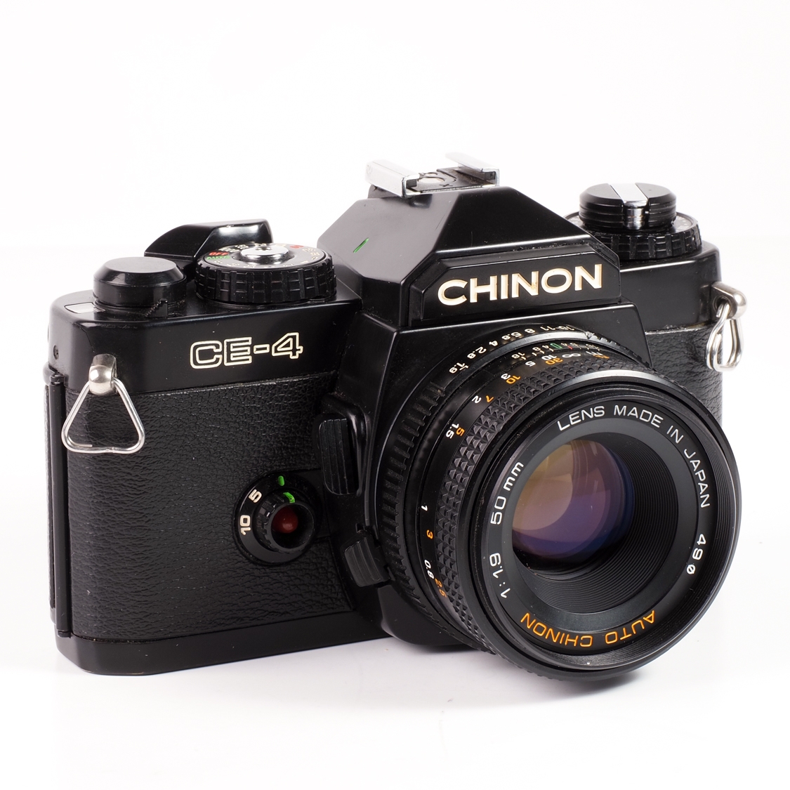 Chinon CE-4 + Auto Chinon 50mm F1.9 (BGN)(New Seals) Used Film Camera