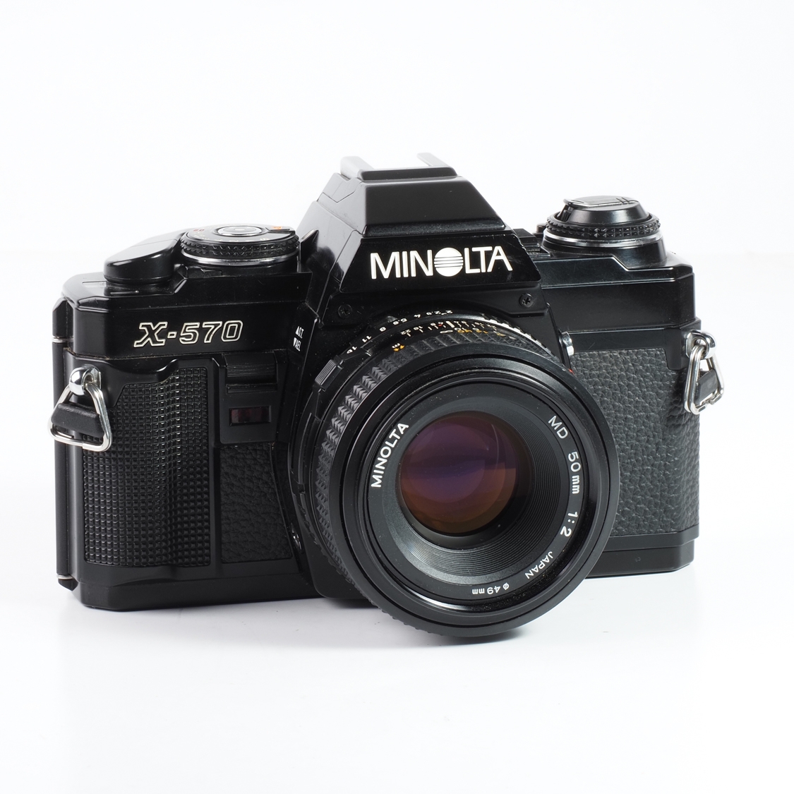 Minolta X-570 35mm Film SLR Camera with 50mm f2 Lens (EX) used
