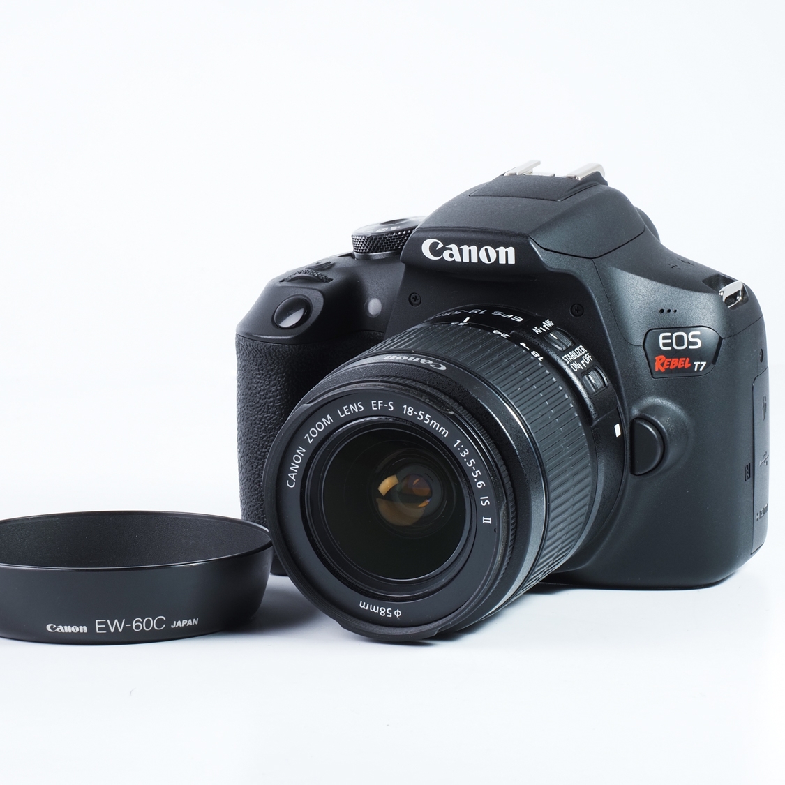 Canon EOS Rebel T7 + 18-55mm f3.5-5.6 IS (EX+) used