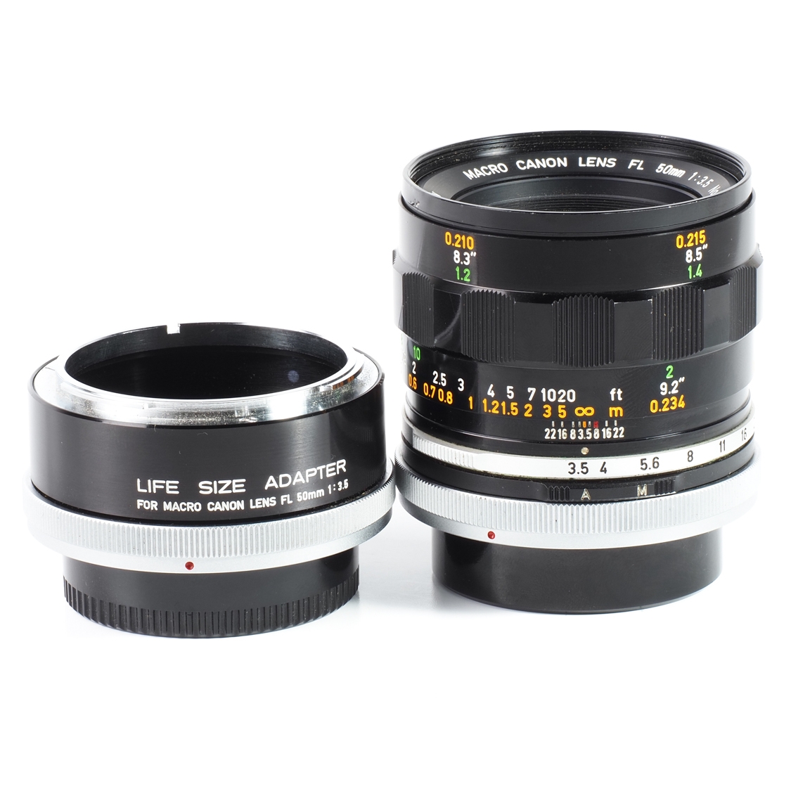 Canon 50mm f3.5 Macro + Life Size Adapter (EX) FL used