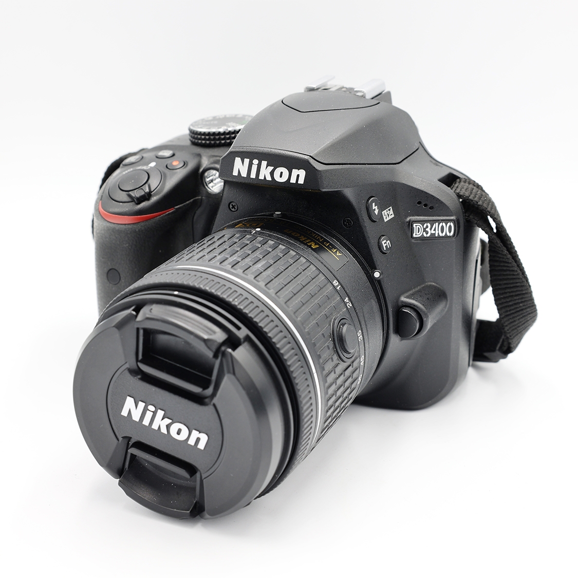 Nikon D3400 DSLR Camera with AF-P 18-55mm f3.5-5.6 DX VR Lens (EX-) Used