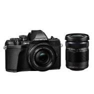 Olympus E-M10 Mark III Camera with 14-42mm EZ and 40-150mm Lenses (Black)