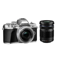Olympus E-M10 III Camera with 14-42mm EZ and 40-150mm Lenses (Silver)