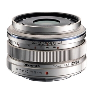 Open Box Olympus Micro Four Thirds Mount 17mm F1.8 MSC Lens (Silver)