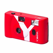 Yashica MF-1Y 2022 35mm Film Camera with Film (Red)