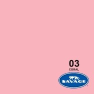 Savage 53in x 12yd Coral Seamless Paper