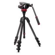 Manfrotto 055CX Carbon Fibre 4-Section Tripod with 502AH Video Head