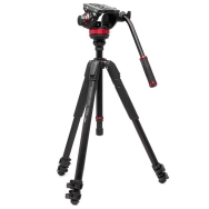 Manfrotto 055X Aluminum 3-Section Tripod with MVH502 Fluid Head