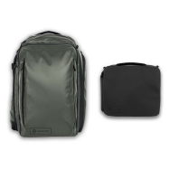 WANDRD Transit Travel Backpack with Essential Bundle Camera Cube (Green, 45L)